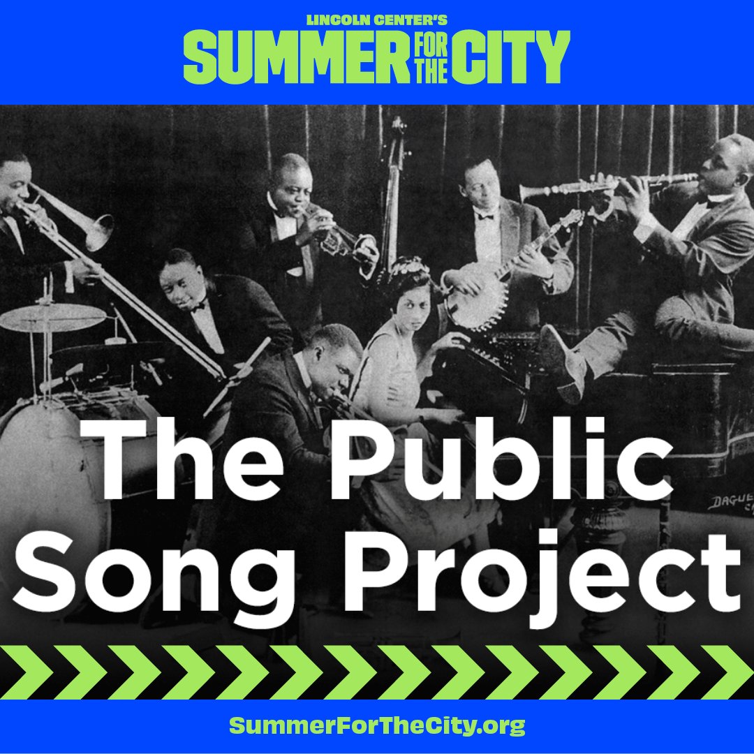 We'll be at Lincoln Center!!! The Public Song Project will be part of @LincolnCenter's #SummerForTheCity, with an event featuring special guests + standout contributors. More details to come. And remember to send in your songs by May 12! Event info: lincolncenter.org/series/summer-…