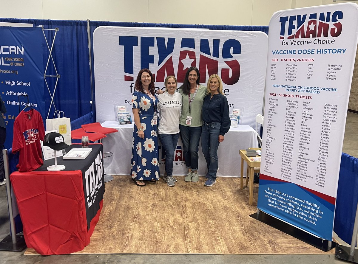 TFVCRebecca's tweet photo. @TXforVaxChoice is set up and ready to go at the @thsc Called to Teach convention! #TeamTFVC https://t.co/PsNoRl95p7