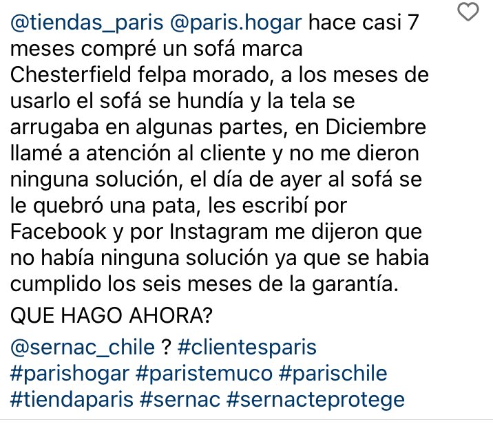 tania_poty's tweet photo. @tiendas_paris @SERNAC @paris https://t.co/e5QhqoU8WX