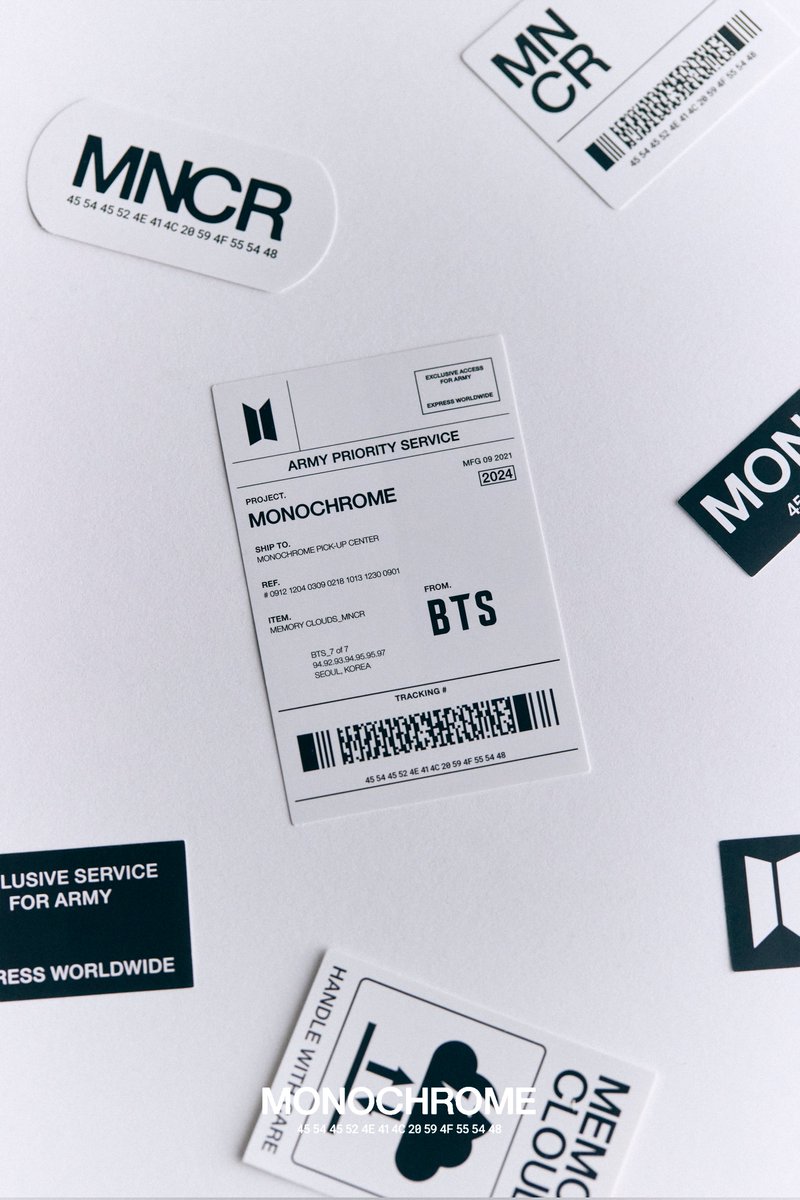 BTS Monochrome Merch. Concept Photo (1/3) 📦BTS POP-UP : MONOCHROME 2024. 04. 26 - 2024. 05. 12 서울 성동구 성수일로4길 12, AP AGAIN 📦Weverse Shop Coming Soon #BTS #방탄소년단 #MONOCHROME #MNCR