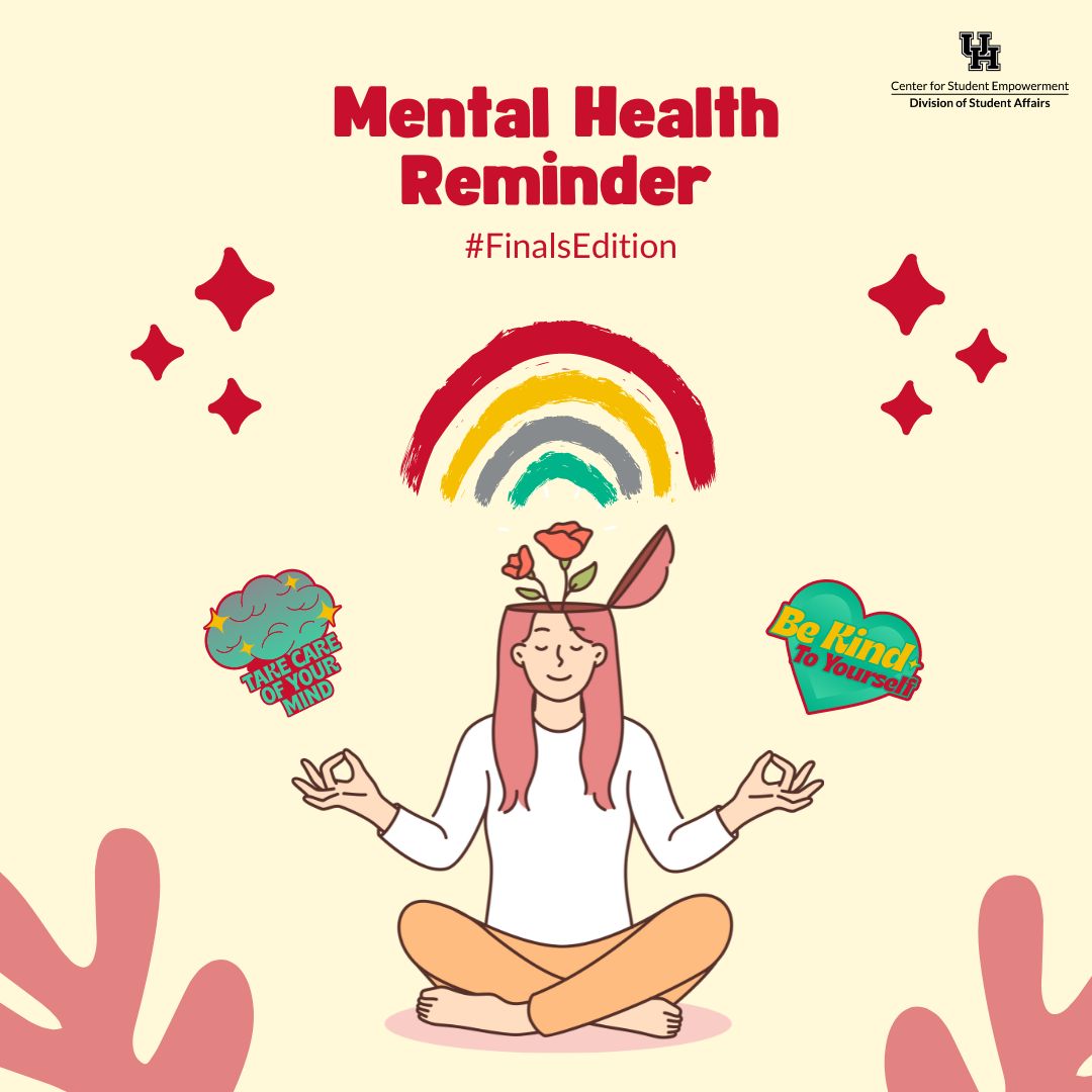 As exam season is approaching, we advise you to be mindful of how stress is affecting your body and adopt coping strategies to manage it. Self-care enhances your motivation and encourages you to work towards your academic objectives. Always be sure to take care of yourself first!