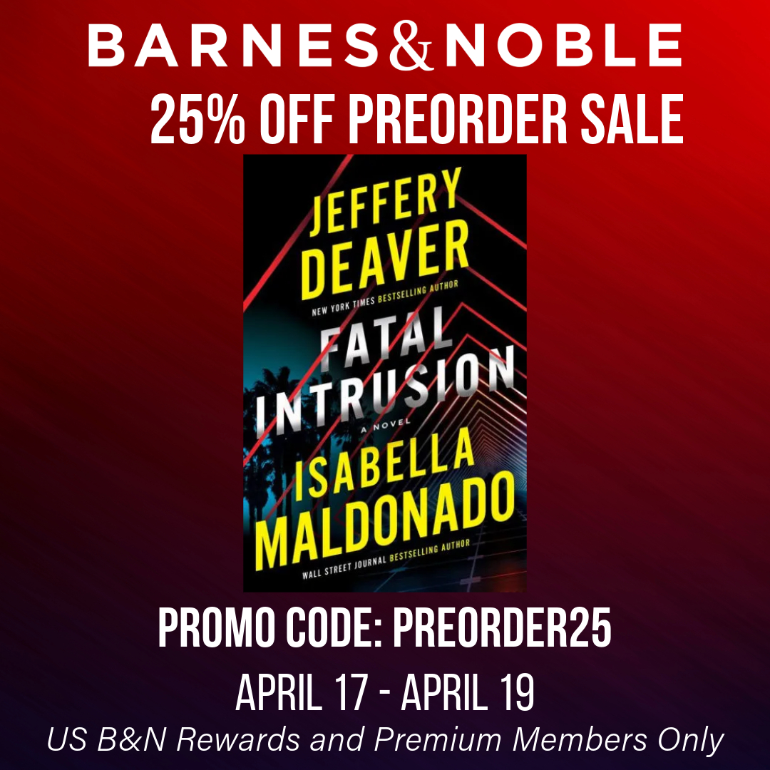 FATAL INTRUSION is 25% off now (hardcover and paperback) at @BNBuzz! You need to sign up for B&N Rewards (it's free to do so) and use code PREORDER25 here: barnesandnoble.com/w/1144430605 [EM]