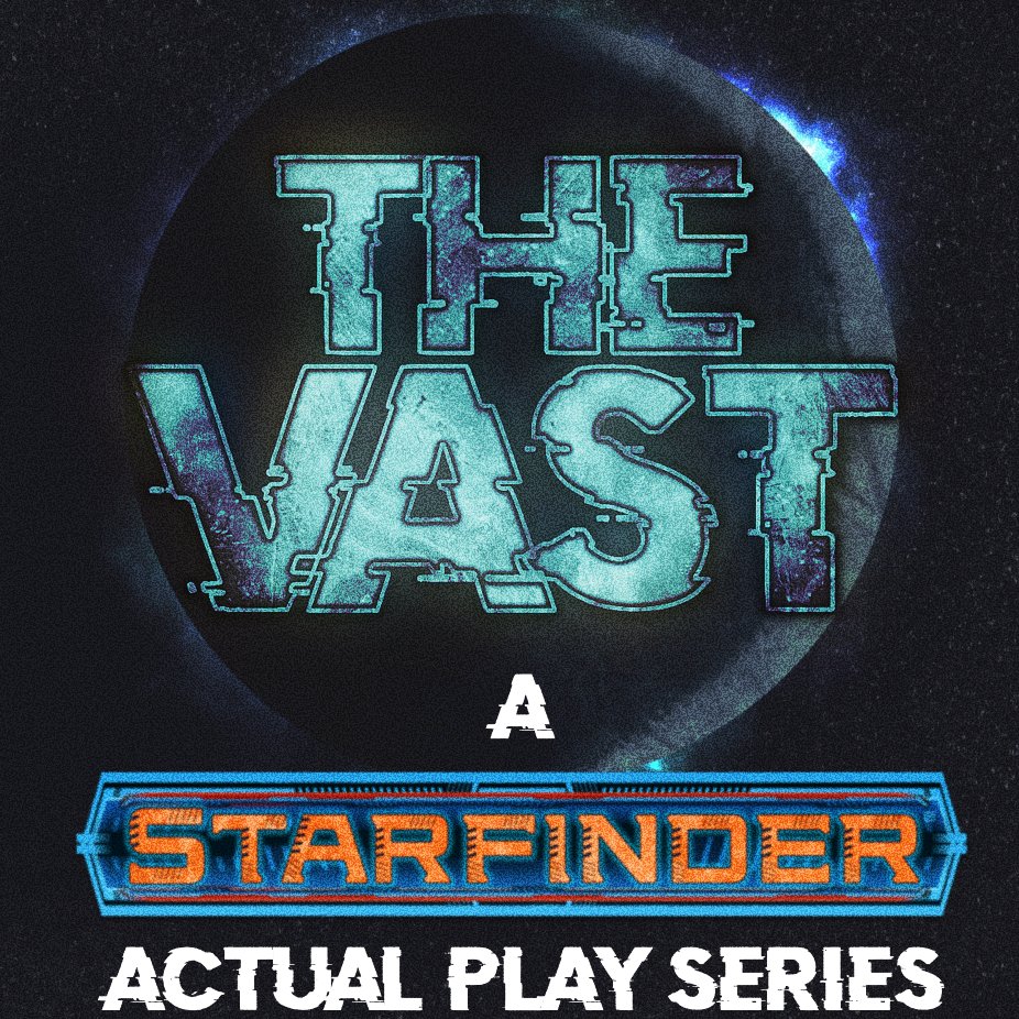 OUT NOW (literally right now so you may have to wait like 10 min)

Our #Starfinder actual play series 'The Vast', Dream Station III exits the drift and arrives on your favourite podcast app!

Things are getting _explosive_ in Dream Station. 

Why not give it a listen, travellers?