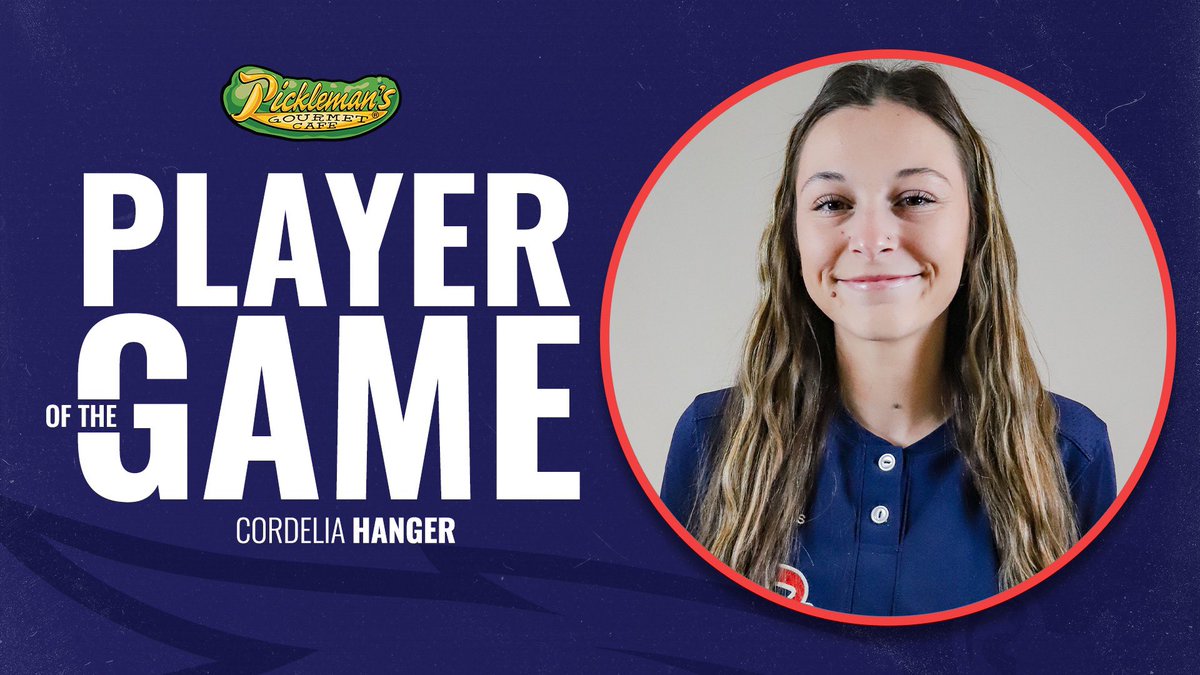 🥎 With 4 hits and 3 runs - including her MNU career record breaking 143rd run scored - Cordelia Hanger is your Game 2 Pickleman’s Player of the Game! #FearTheNeer