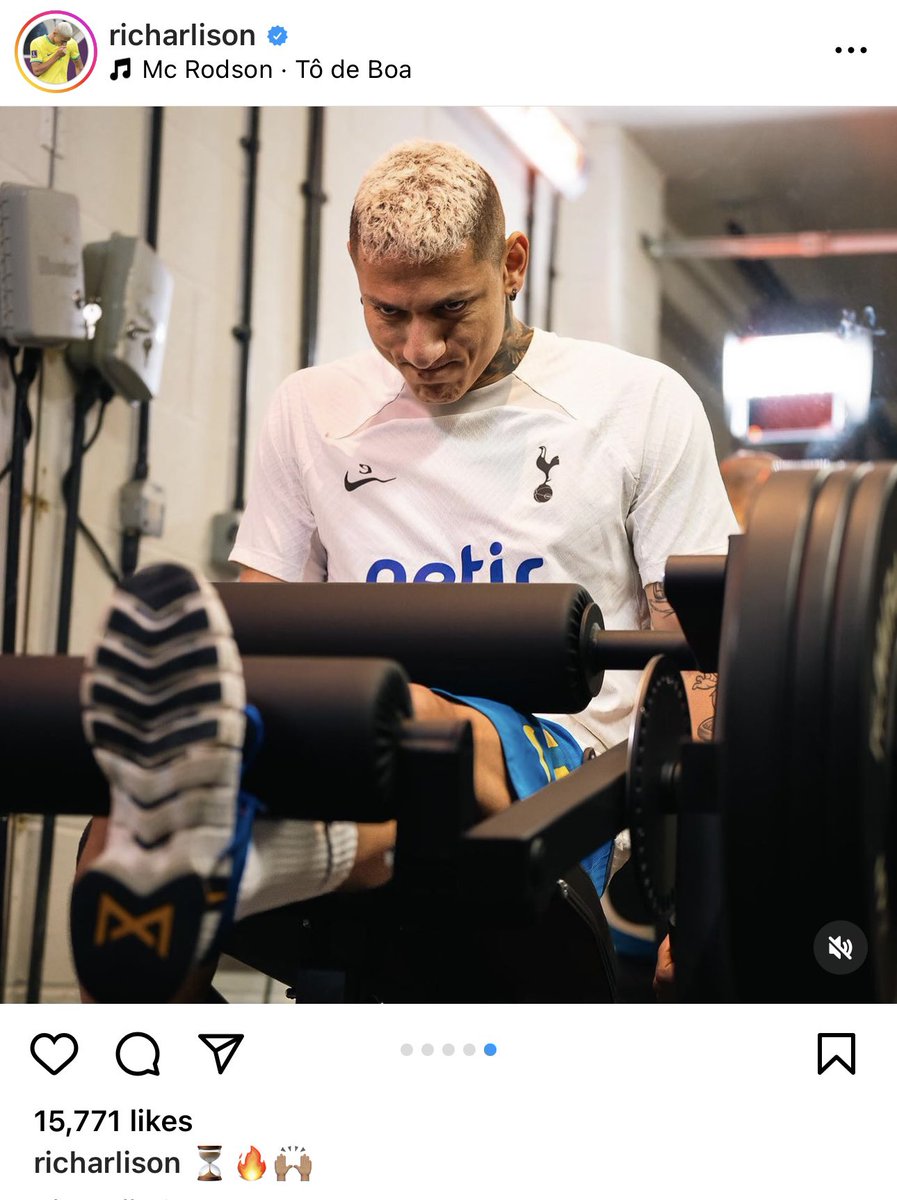 Richarlison on Instagram 

⏳ 🔥 🙌🏽