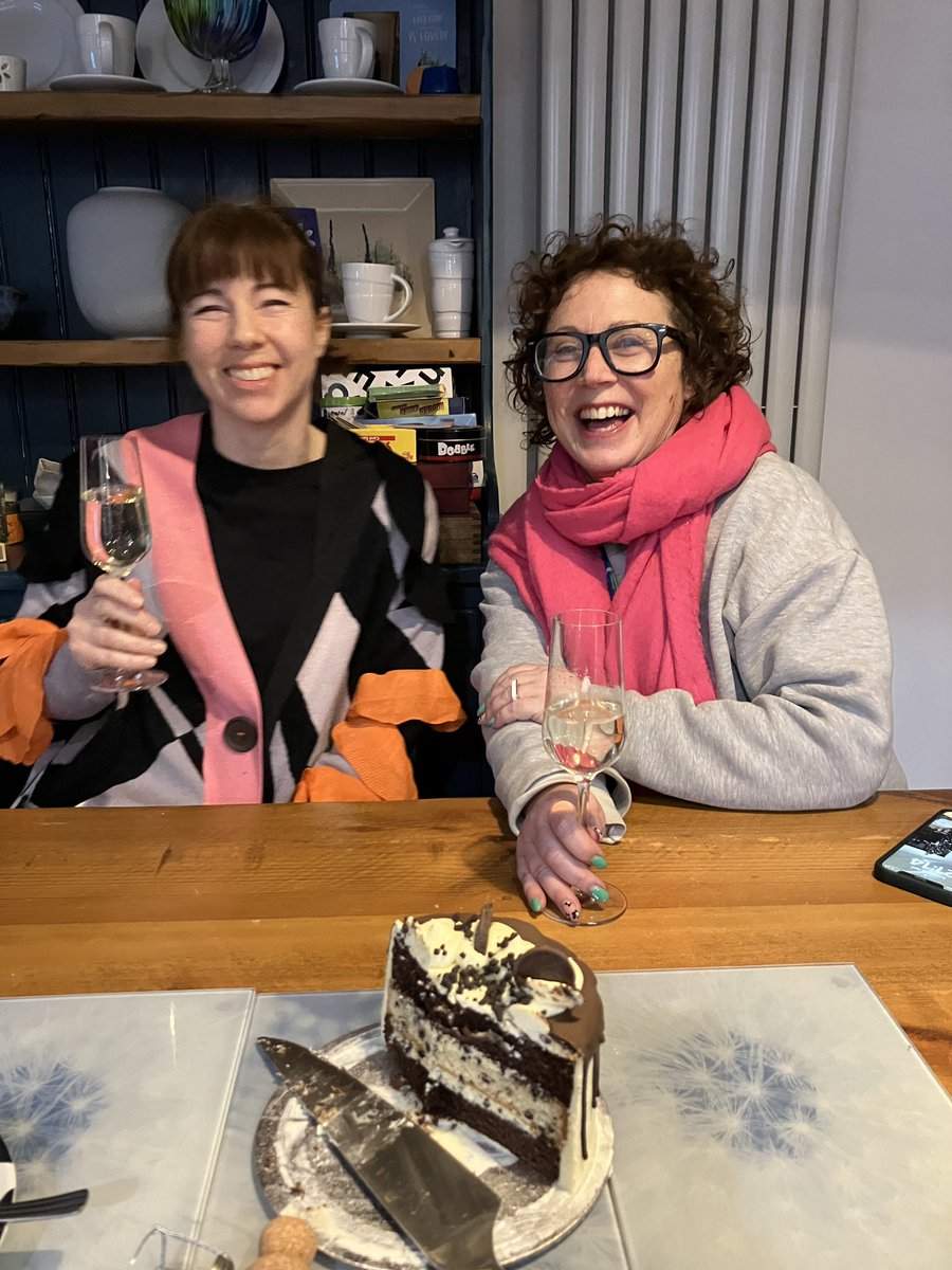 Absolutely thrilled to congratulate Professor @Leannemcck and Senior Lecturer @Katheri79403351 on their fabulous and well earned promotions. They let me have some of their cake. Yay! @at_ulster @UUHistory @UUHistorySoc @ulsterarts