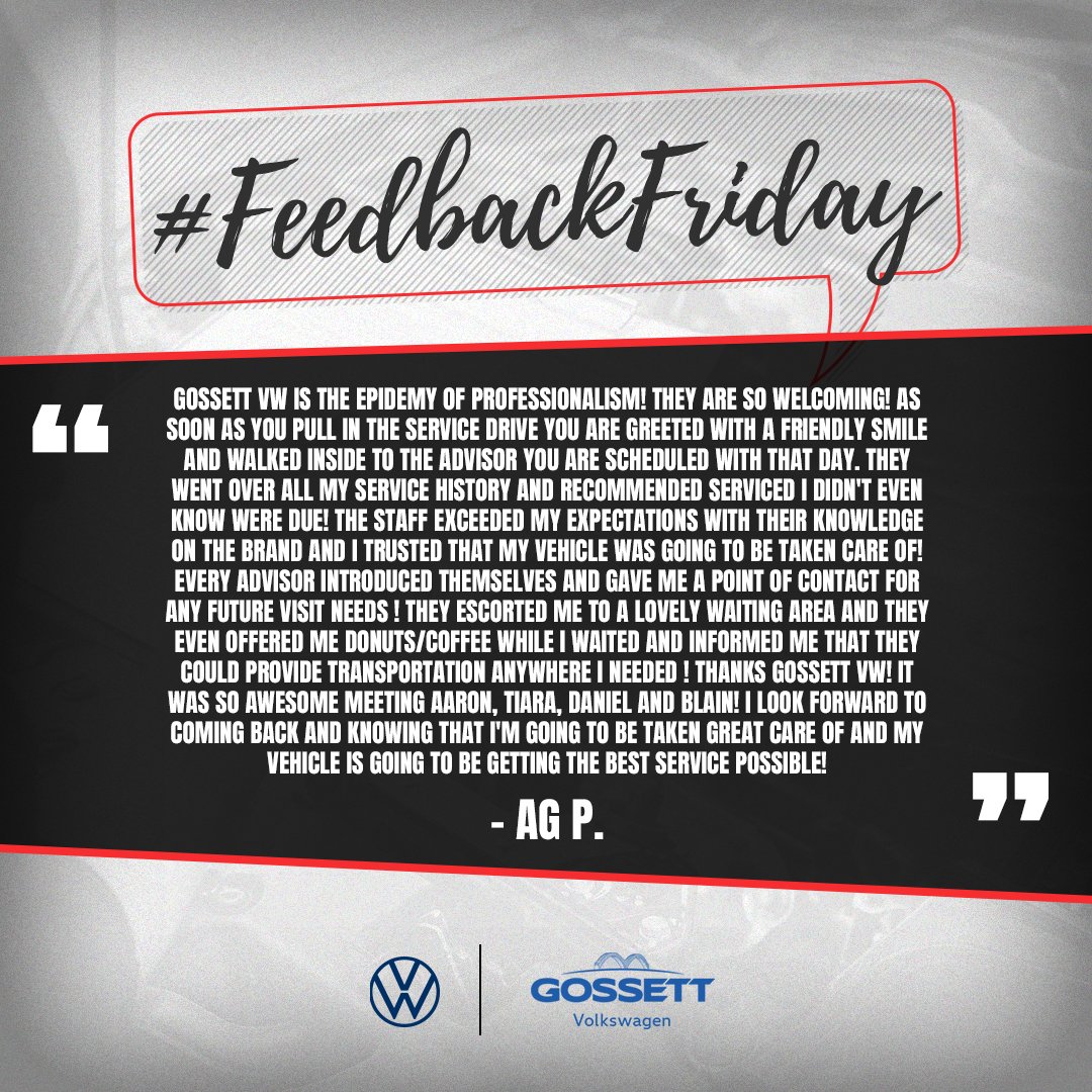 Are you on the fence about where to take your vehicle for service? Take a look at this great review that one of our customers left us. #FeedbackFriday
