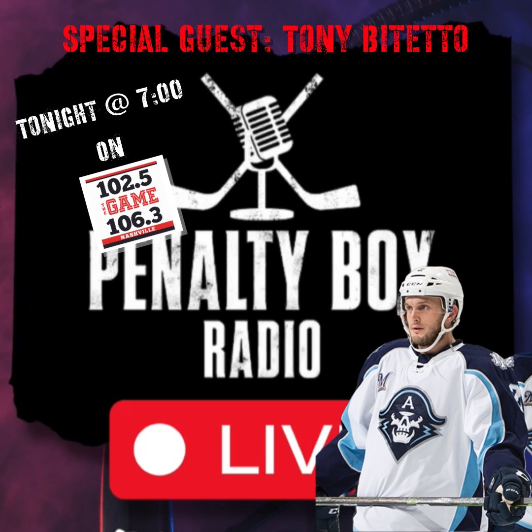 We’ve got a KILLER show tonight with our very special guest, #Preds Legend @ABitetto7!