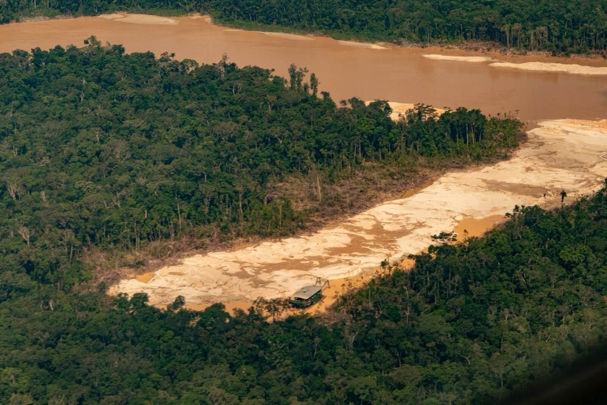 #OroSucioAmazonía 📍El oro extraído ilegalmente es tres veces más rentable que la cocaína, convirtiendo a la Amazonía en un punto crítico para el crimen organizado y la expansión de la minería ilegal. 👉bit.ly/4avpQEj👈