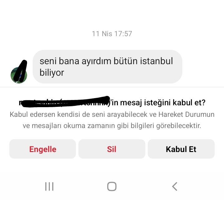 Yok ben kimseye bi şey anlatmadım