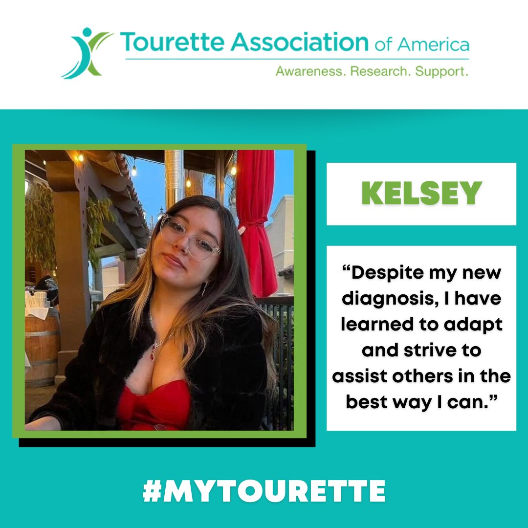 “At first, it was just simple finger tapping and neck twitches...” - Kelsey 🌟Read the rest of Kelsey's story and more stories from the #TouretteSyndrome and #TicDisorder community at mytourette.org #MyTourette