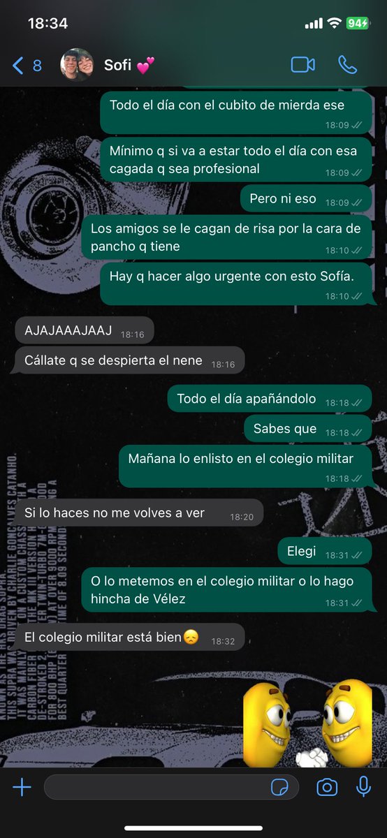 Con Sofi llegamos al peak de la esquizofrenia