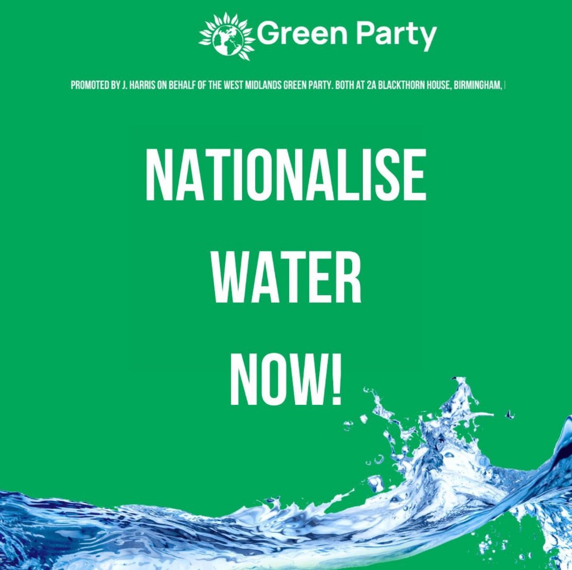 Water should be managed for the common good. Not as a commodity to enrich rapacious investors with no care for people or planet. @TheGreenParty would nationalise water now 💚👇