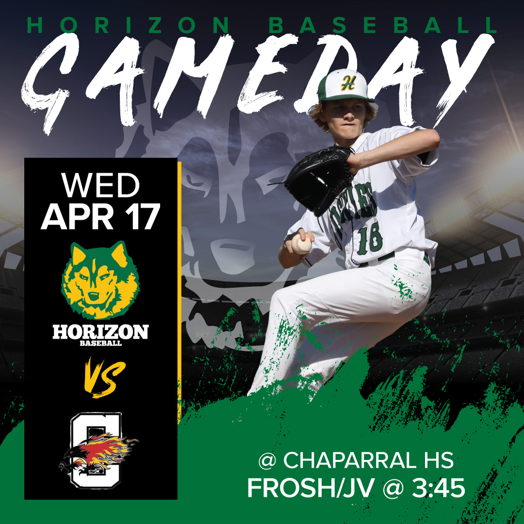 ⚾️ GAMEDAY! Horizon @ Chaparral HS 🎟️ FROSH @ 3:45PM 🎟️ JV @ 3:45PM Support your FROSH/JV teams today at Chaparral HS. 📍 6935 E Gold Dust Ave, Scottsdale, AZ 85253 Follow along on GC - linktr.ee/hhsbaseball