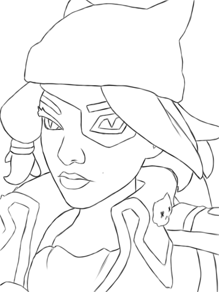 💀Ahoy!, here's me wip sketch of pirate Maeve. #Paladinsart #paladinsgame