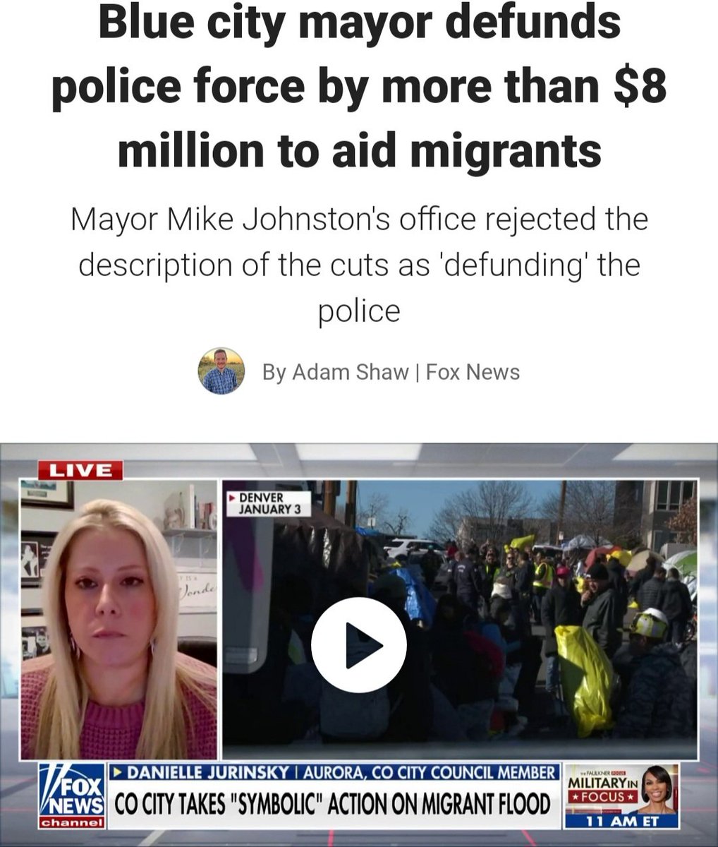 Blue City mayor defunds police force by more than $8 million to aid migrants. Illegal aliens invited and sponsored by Biden and Mayorkas, criminals, rapists and murderers. They are no longer satisfied with the taking of the social benefits, (Welfare) of the needy American…