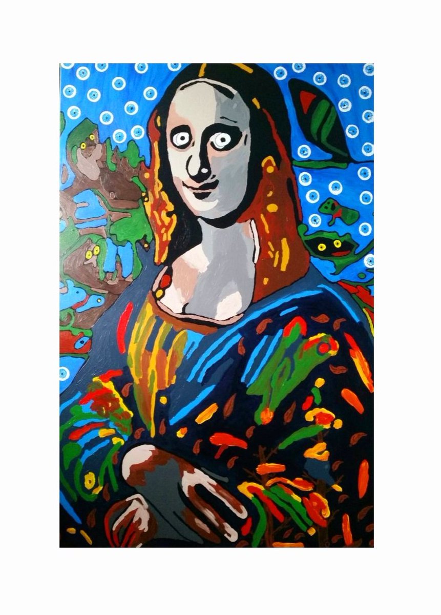 Original painting 
Acrylics on Canvas 
Googly-eye Lisa 

Website: Insecure.art 

objkt.com/users/tz1ZFGrw…