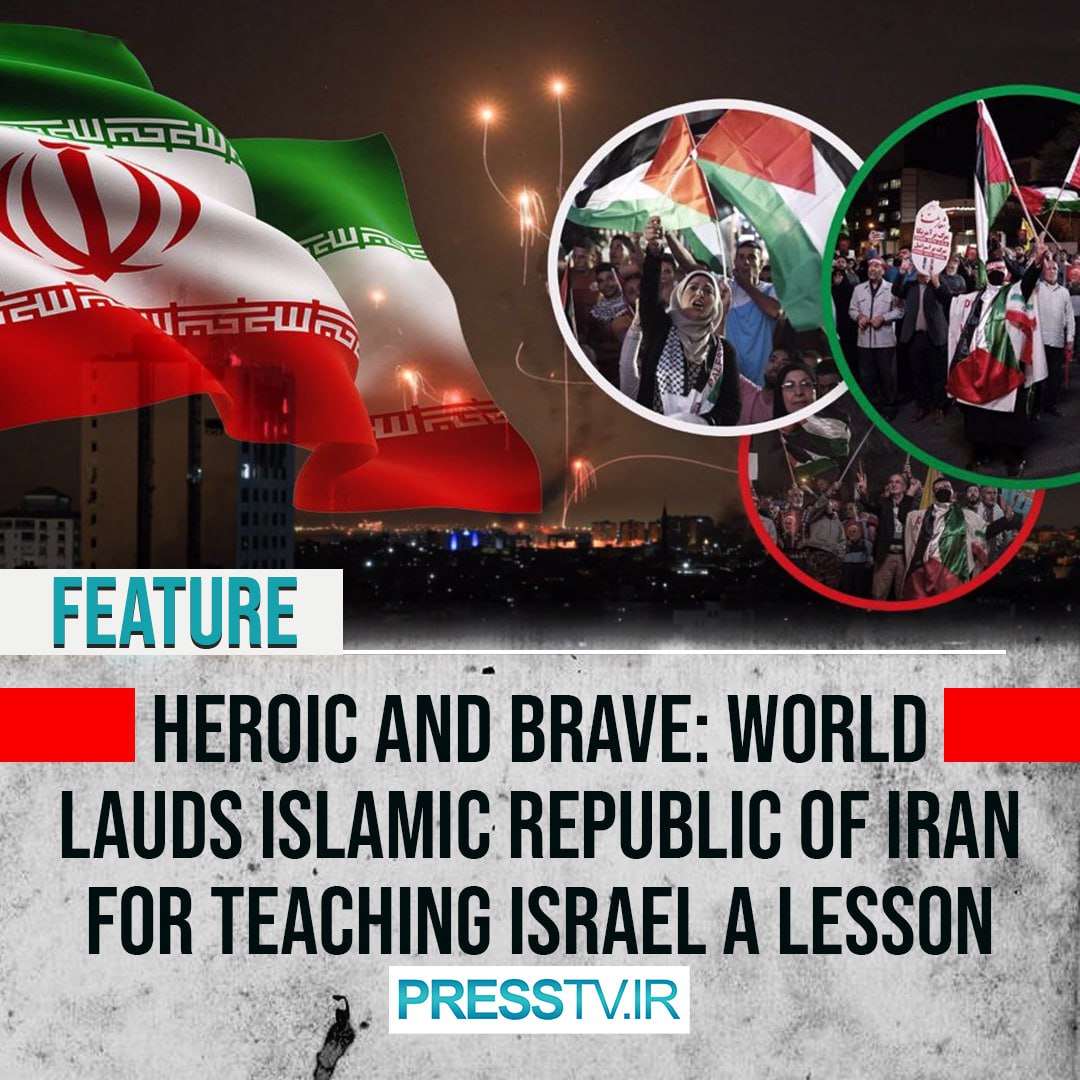✍️ Feature - Heroic and brave: World lauds Islamic Republic of Iran for teaching Israel a lesson

By @HumairaAhad_83 

presstv.ir/Detail/2024/04…