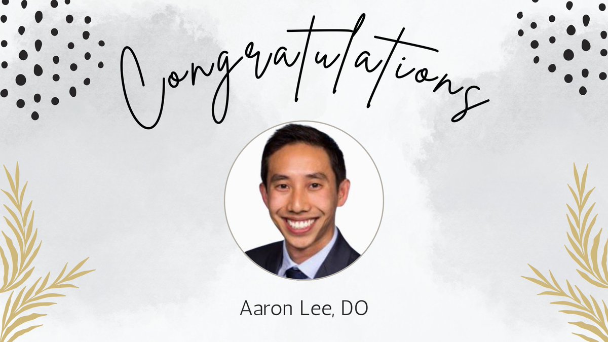 Congratulations to first year fellow Aaron Lee, DO. Dr. Lee has been accepted to the DOM Leaders in Informatics, Quality, & Systems (LInQs) Fellowship Cohort 6 for Academic Year 2024-2026. #CUAnschutz #CUCancer #CUDeptMedicine