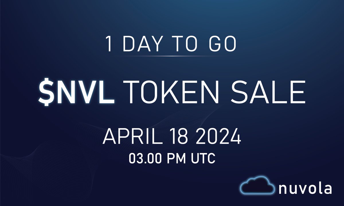 ☁️Announcement☁️ $NVL Presale: 🔹April 18th, 3PM UTC 🔹24 hours 🔹67% supply 🔹No private sale The sale will be open for 24 hours, it will be a floating price pro-rata, and everyone can participate. All your support and engagement is noticed ☁️🪂