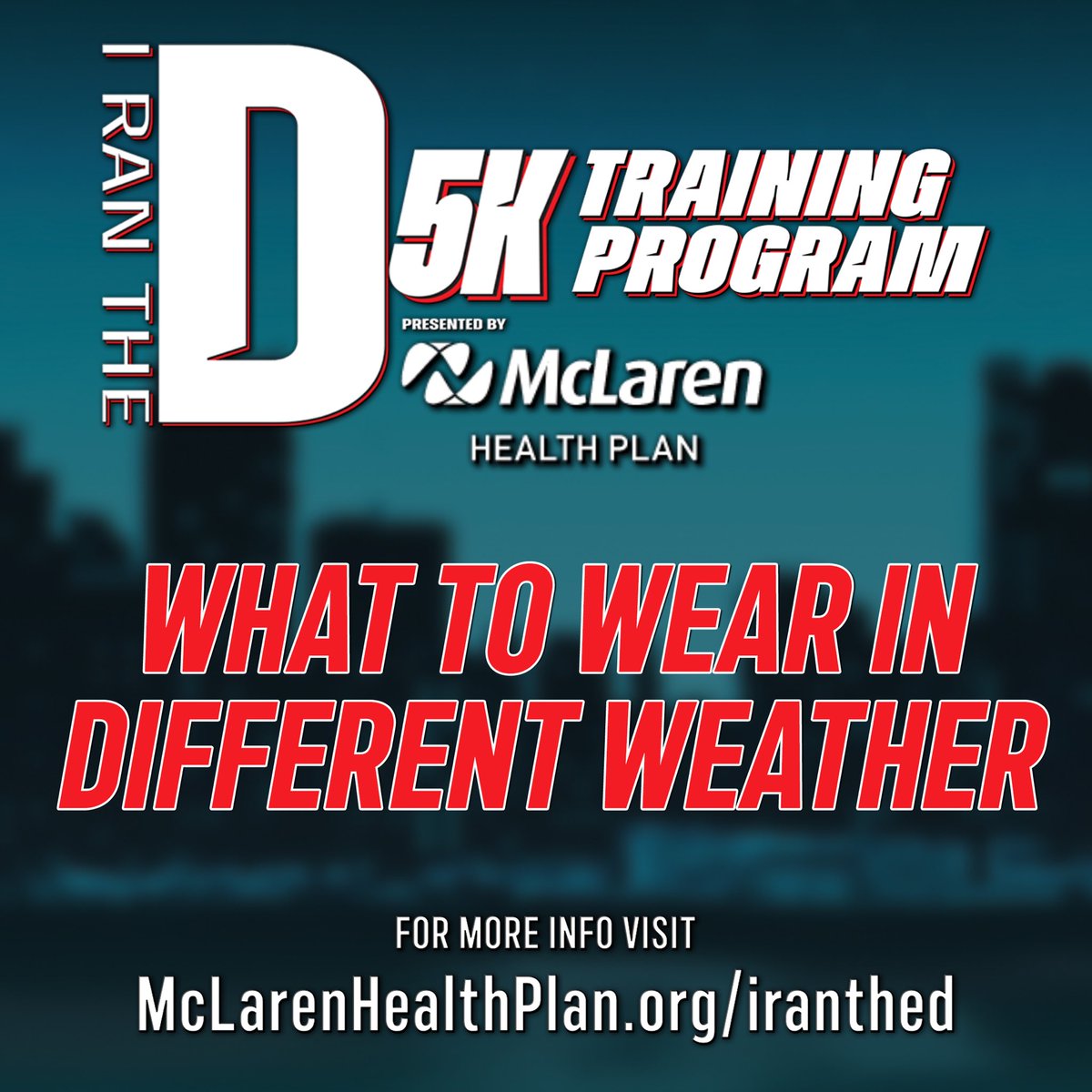 We’re getting closer to #IRanTheD on May 4! 😁 Make sure to check out Week 3 of the I Ran the D 5K Training Program presented by McLaren Health Plan: mclarenhealthplan.org/mclaren-health…