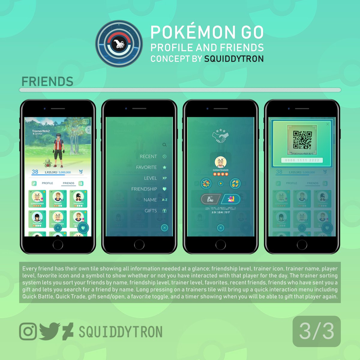 squiddytron's tweet photo. i guess now would be a good time to repost the #pokemongo profile redesign i did a few years ago https://t.co/WKu2GbdR2N