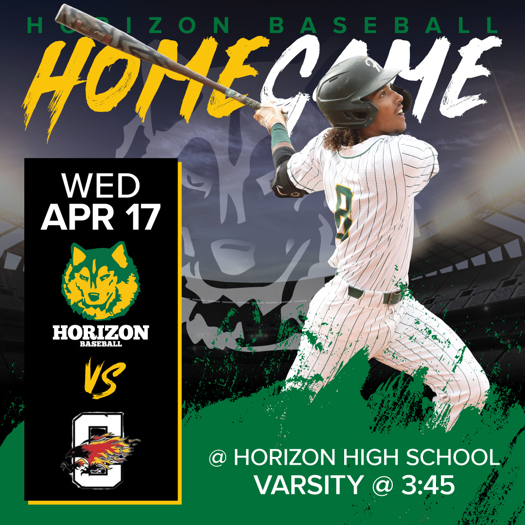 ⚾️ HOMEGAME! Horizon vs. Chaparral HS 🎟️ VARSITY @ 3:45PM Support your Huskies VARSITY Baseball Team today at Horizon High School. 📍 5601 E Greenway Rd, Scottsdale, AZ 85254 Follow along on GC - linktr.ee/hhsbaseball