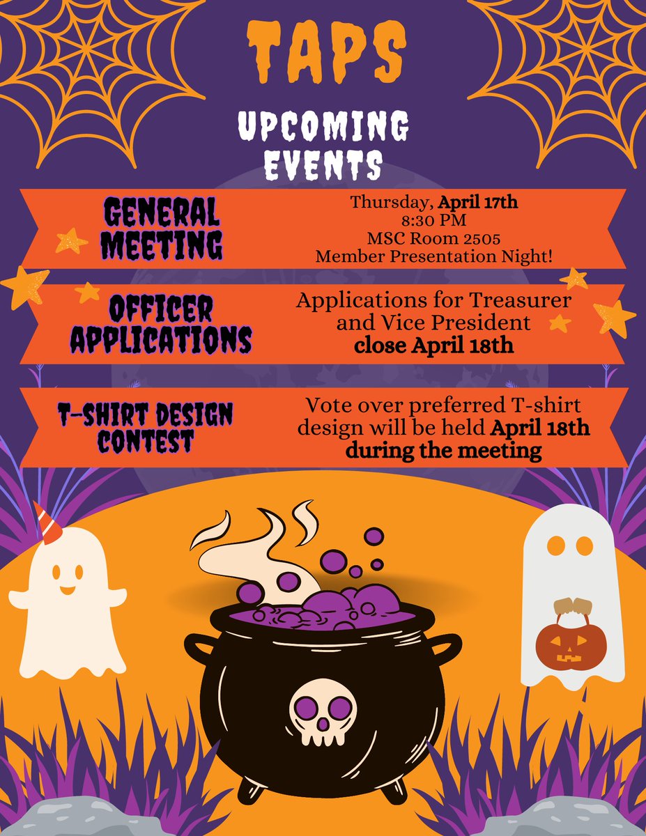 tamuparanormal's tweet photo. During this meeting our members will have an opportunity to share slides about a subject of their choosing! Please make sure you've submitted your applications for Treasurer and Vice President by this meeting, and make sure to submit any last minute T-shirt designs!!! https://t.co/MBA5QytE8w