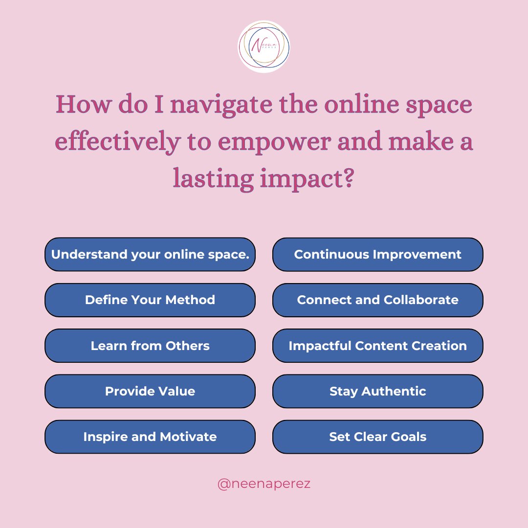 Are you ready to navigate the online world effectively?   Want to uncover my method for empowerment and impact?  

Comment down below 'event' if you are interested.

#coach #neenaperez #womenleaders #womenentrepreneurs #womeninbusiness #wisdomtowealth #lifecoaching