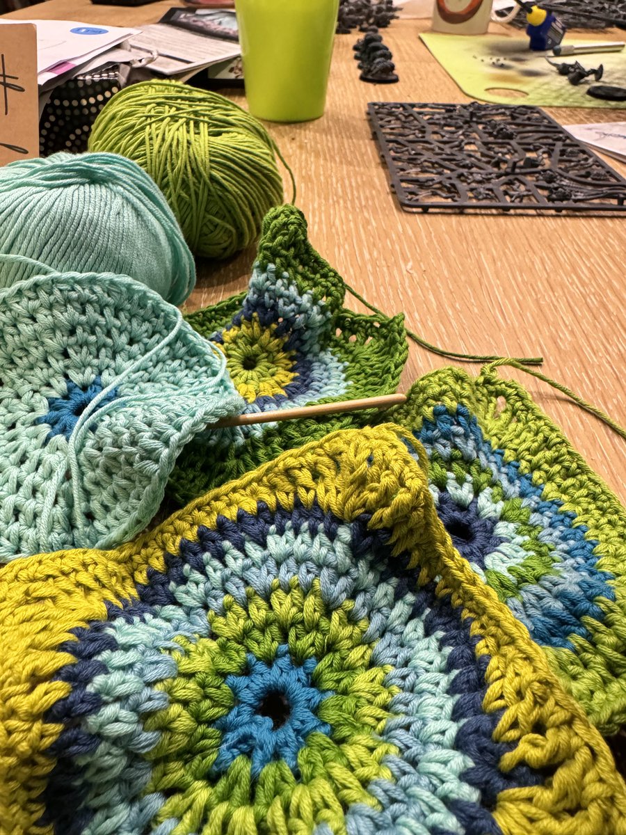 Uh oh… I’ve fallen off the wagon and gone full crochet. Contrary to my hypothesis, my b.p. is higher today, so it’s not even good for me…Need more data…