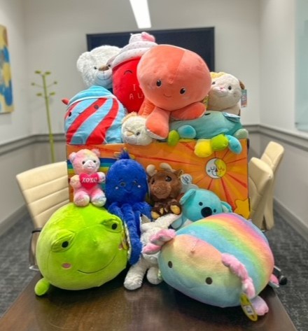 THANK YOU to our friend Megan Bishop (@megalu.art) for this AMAZING stuffed animal donation! Megan and her family dropped these cuties off this afternoon -- complete with a hand-painted box that Megan used to collect the stuffed animals. How cool is that! #NCA #PreventChildAbuse
