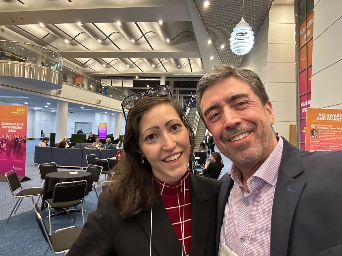 Nobody knows the Central Nervous System like the “Central State” of Oklahoma 🧠 Thrilled to meet up with fellow Oklahoman and fantastic MS specialist Gabriel Pardo from Oklahoma Medical Research Foundation (OMRF) @DocforMS #AANAM2024