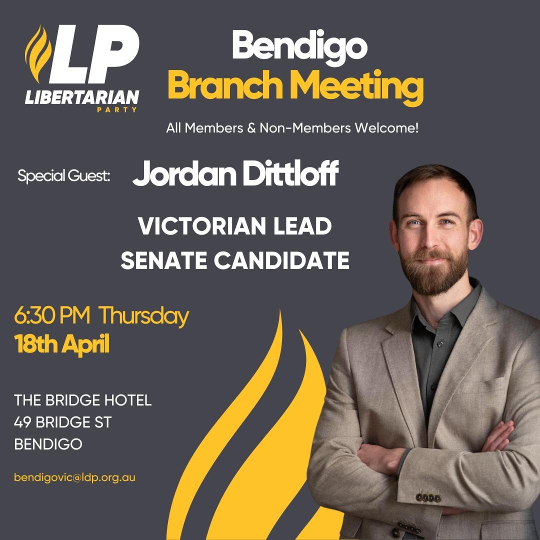 If you live in Bendigo, Castlemaine, or surrounds, I can't wait to see you at tonight's Bendigo branch meeting.

I'll be listening to your concerns and priorities, then sharing my vision for the campaign ahead and the things you can do to help return our party to the Senate.