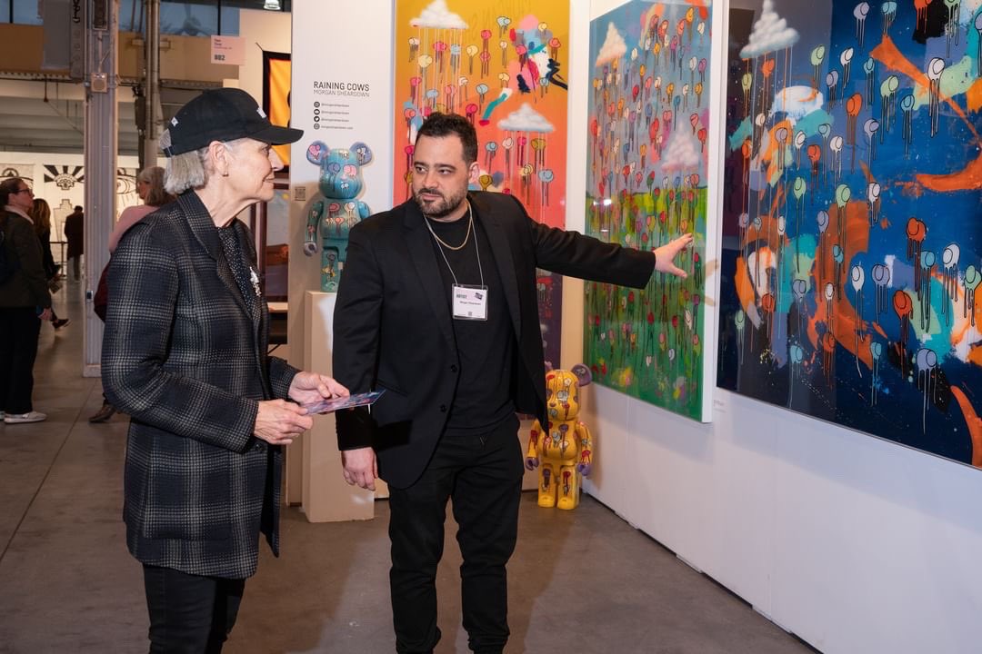 Always nice seeing and talking to @andreabolley6mom 
Photo by @ryanemberley 

#RAININGCOWS #morgansheardown #artistproject2024 #artistproject #the6ix #the6mom #photographylovers #torontoartist #contemporyartist #canadianartist