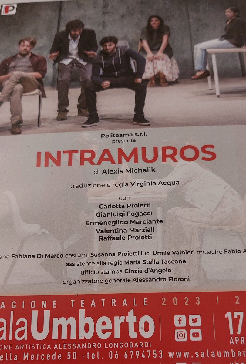 ParuoloS's tweet photo. #Intramuros alla @SalaUmberto a #Roma: uno spettacolo veramente carino. Molto bravi tutti! V.
https://t.co/A8WaXmigED https://t.co/MTuTccTTvm