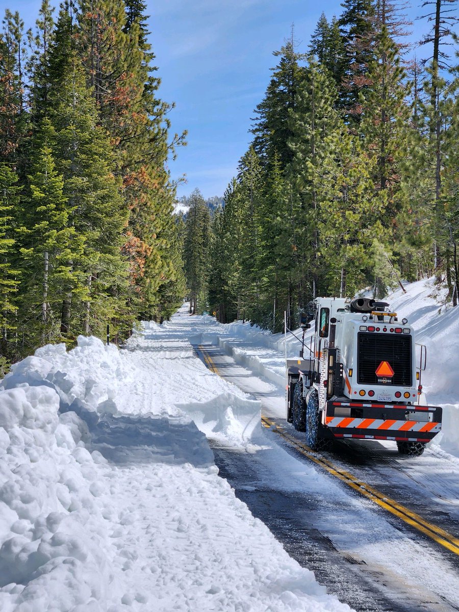 #SonoraPass Caltrans crews were able to clear SR-108/Sonora Pass out to Eagle Meadows today and will reopen the roadway by 12:00pm TOMORROW - Thursday, April 18th, 2024. For the latest road closures & traffic conditions visit: Quickmap.dot.ca.gov #KnowBeforeYouGo @CaltransHQ