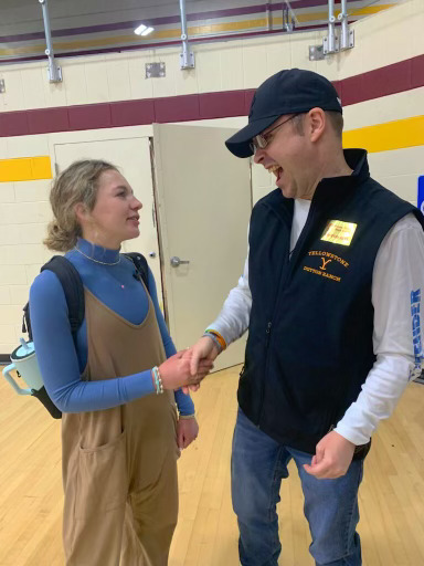 Josh Gentry spoke to students at BCHS today about the importance of making good decisions and wearing your seatbelt. Josh suffered a severe brain injury on April 20, 2000, as the result of an automobile accident. So proud of Josh for sharing his story! #WeareBC