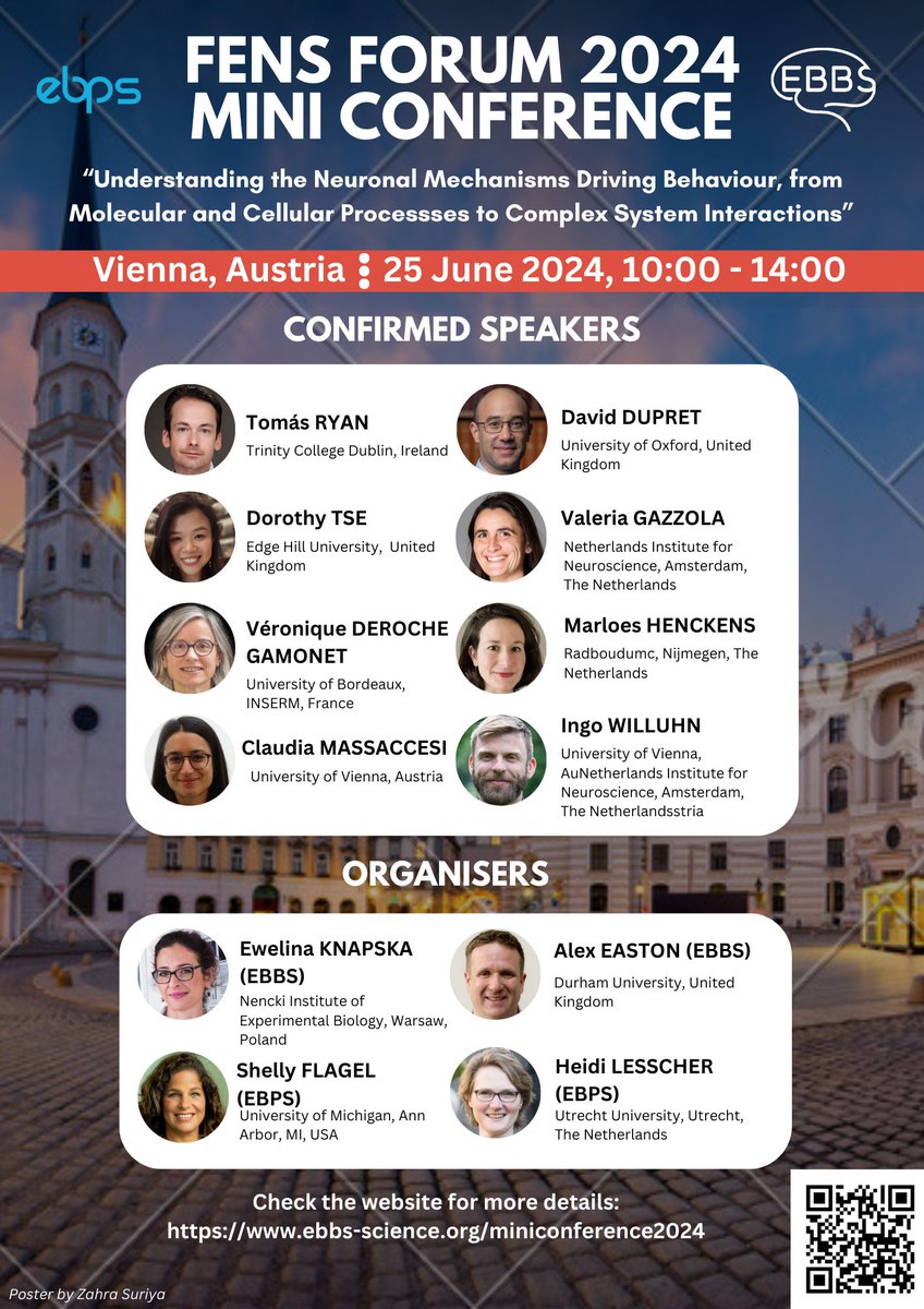 💡Ever Been Baffled by Scattered Evidence for Behaviour as a Process in Systems? No longer! EBBS and EBPS jointly invite all members to the Mini Conference 2024 @FENSorg Forum: 'Understanding the Neuronal Mechanisms Driving Behaviour ' ebbs-science.org/miniconference… @EurBehavPharm