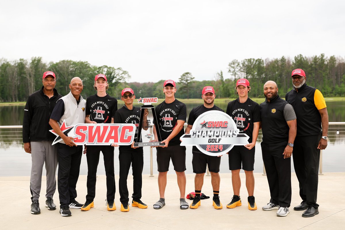 theswac's tweet photo. ππππ€ π ππππ€ ππ‘ππ¦π©π’π¨π§π¬ β³οΈπ
Congratulations to @uapblionsroar for claiming the 2024 SWAC Menβs Golf Championship!
#SWACGOLF | #BuildingChampionsForLife https://t.co/Up5tqq2MpT