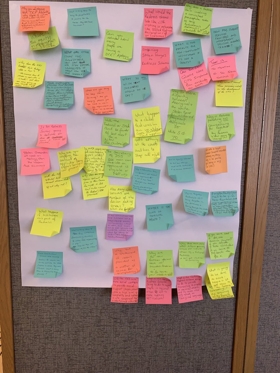 Wonder what became of all the post it notes from the #Redress Roundtable in Perth? CLAN putup 3 Why does one man, NRS secretary have the power to decide who is eligible or is NOT Regardless of criminal history every CareLeaver deserves #Redress #auspol Punitive nasty attitudes