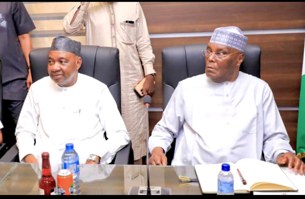 Happening Now! H.E Atiku Abubakar attends the ongoing National Caucus of the Peoples Democratic Party at the Bauchi State Lodge in Asokoro, Abuja, ahead of the 98th National Executive Committee (NEC).