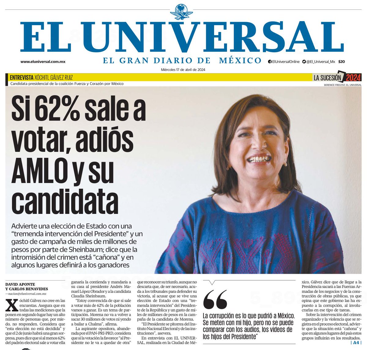 JeSuisLaBOA's tweet image. De cada 100 likes 🩷 que tenga este tuit, 62 mínimo van a votar por @XochitlGalvez 

De cada 100 rts 🔄 que tenga este tuit, 62 mínimo van a votar por mi Xochitl 🩷🤞🏻

¡DENLE!

#MiVotoParaXochitl4