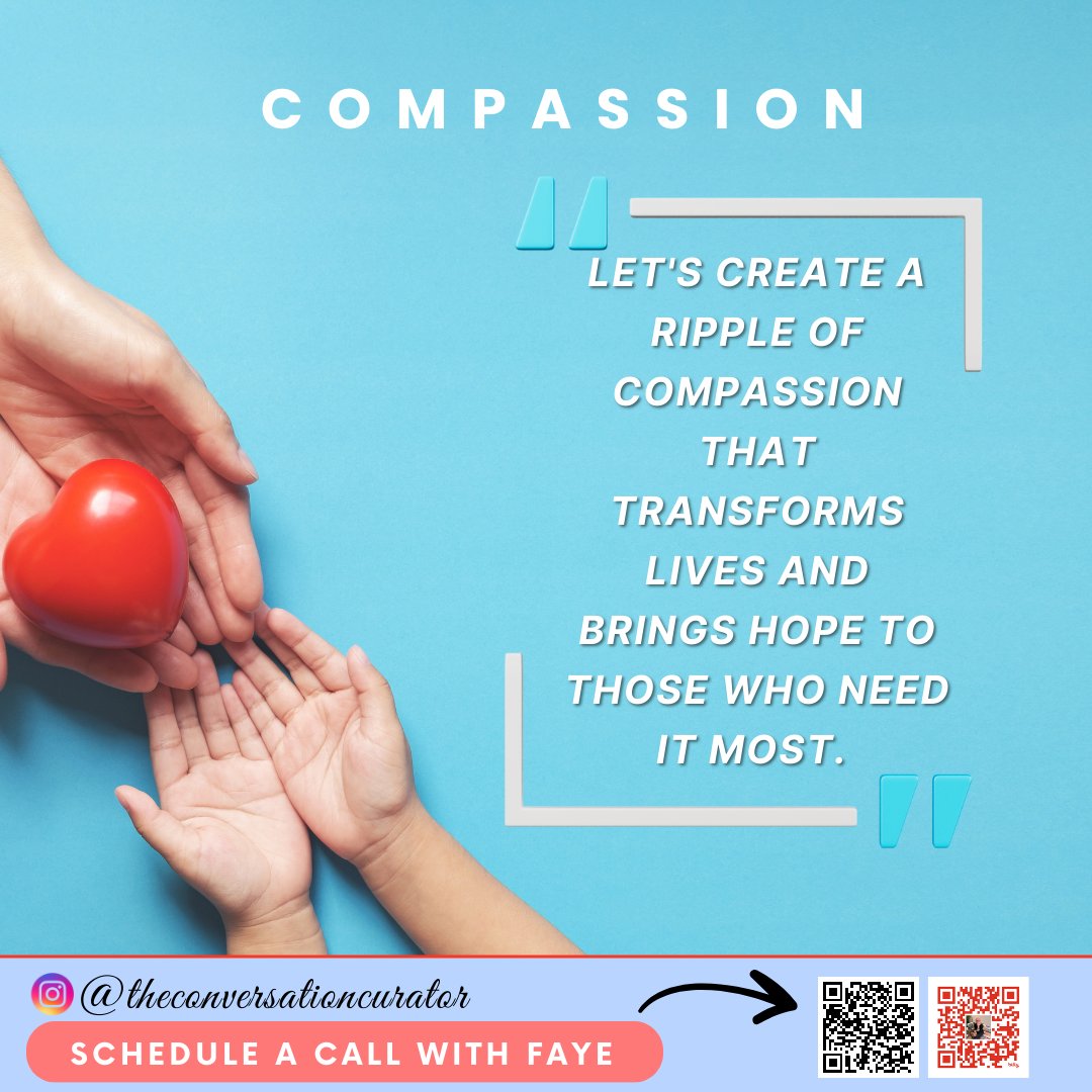 Join us in creating a ripple of compassion that transforms lives and brings hope to those in need. Together, we can make a difference. #compassion #hope #makeadifference #spreadkindness #communityimpact