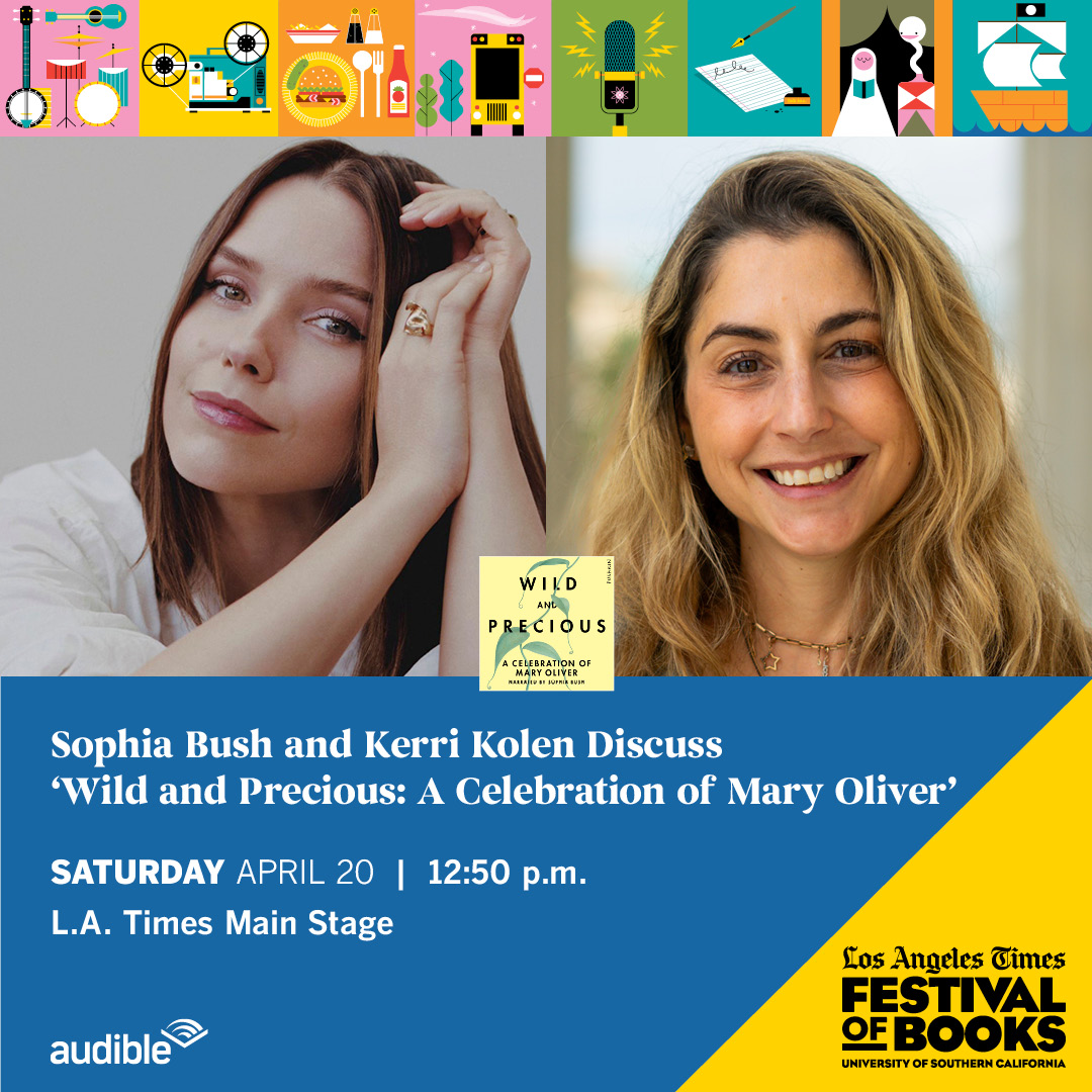 We’re so excited for these great #bookfest events from @audible_com! On Saturday, catch acclaimed actress @sophiabush and book industry pro Kerri Kolen in conversation with @latimes' @alyssabereznak as they celebrate the work of poet #MaryOliver! 📙✨ latimes.com/fob