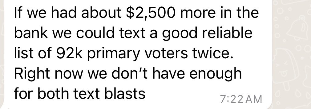 @Bethany4BOE Update: this tweet raised $500. My campaign team told me this. Can we make it happen? Bethany4boe.com