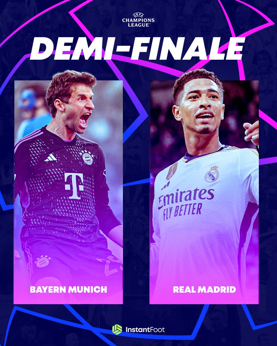 lnstantFoot's tweet photo. 🚨 OFFICIEL ! LE BAYERN MUNICH 𝗔𝗙𝗙𝗥𝗢𝗡𝗧𝗘𝗥𝗔 LE REAL MADRID EN 𝗗𝗘𝗠𝗜-𝗙𝗜𝗡𝗔𝗟𝗘 DE LIGUE DES CHAMPIONS !!! 🔴⚔️⚪️

On a hâte. 🍿 https://t.co/x21KLsPYHW
