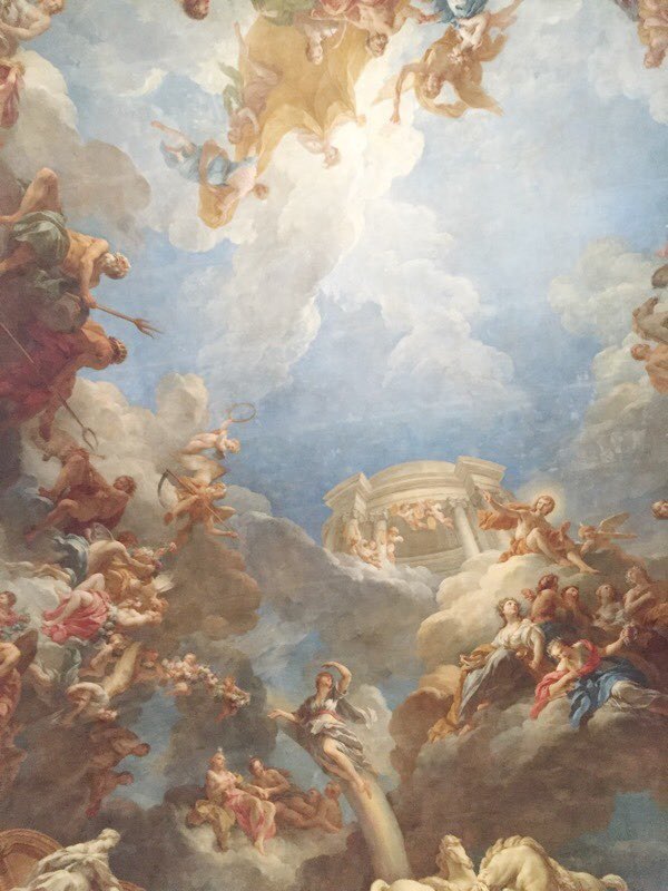 ceiling at the palace of Louis XIV, Versailles
