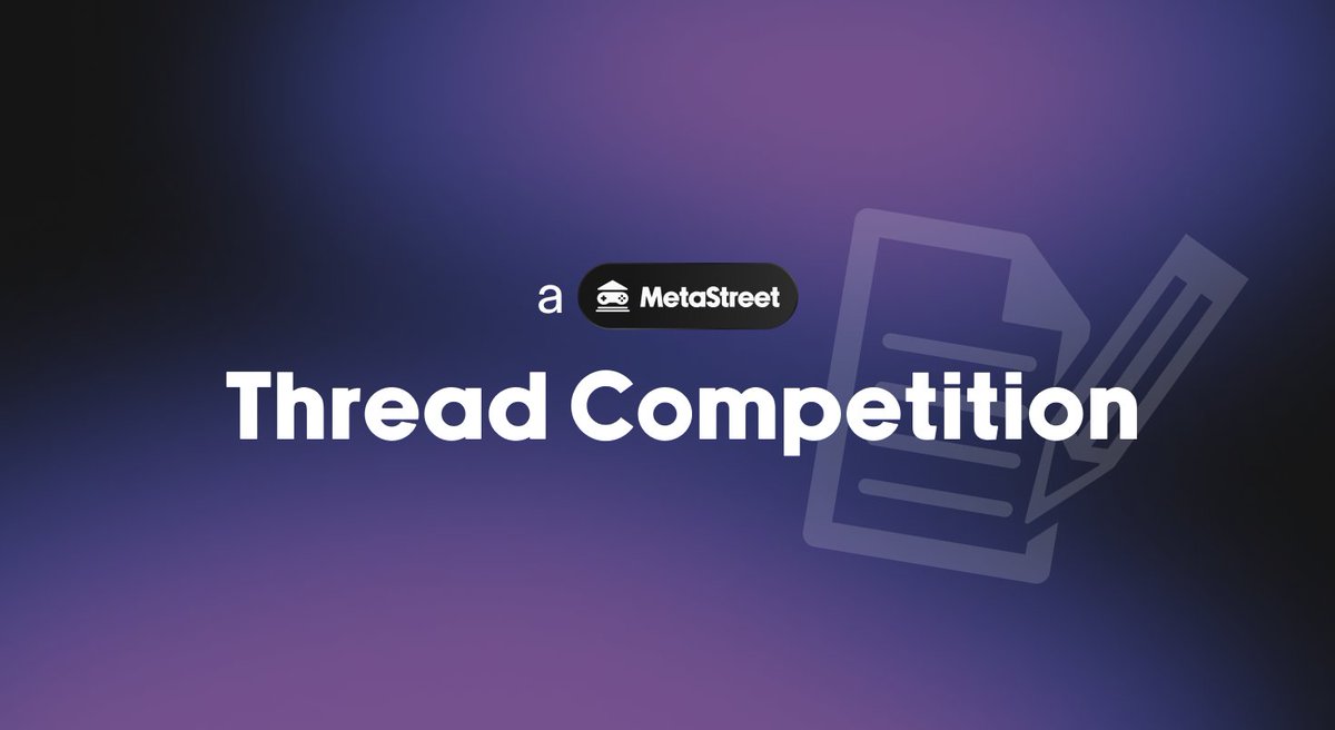 Announcing the MetaStreet Thread Competition! 📝 Excited to spread the word about MetaStreet XP alpha or ready to champion the adoption of Liquid Credit Tokens (LCTs) and NFT-fi 2.0? Create a thread on 𝕏 for a chance to win a share of $500 USDC! 🔥👇
