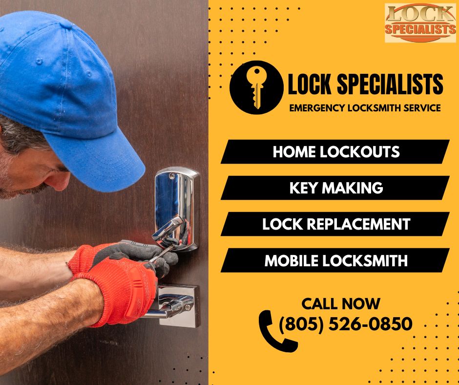 For Residential Locksmith Services In Simi Valley & Nearby Areas. Call us today at (805) 526-0850. Lock Specialists Provides Same Day Lockouts, Lock Installation, Lock Repair & More Services.  #simivalley #simivalleyca google.com/maps?cid=81126… #Moorpark #Chatsworth #ThousandOaks