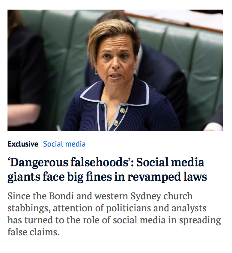 Advance & #MurdochGutterMedia must be laughing their heads off.

Social Media are the 'scapegoats' as usual while they are the main culprits. 

@MRowlandMP go to the source of the falsehoods and give them the big fines.

#Auspol @